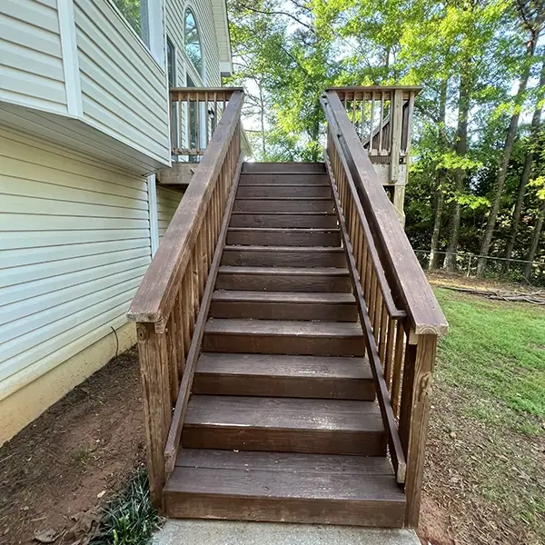 Before: Deck Staining