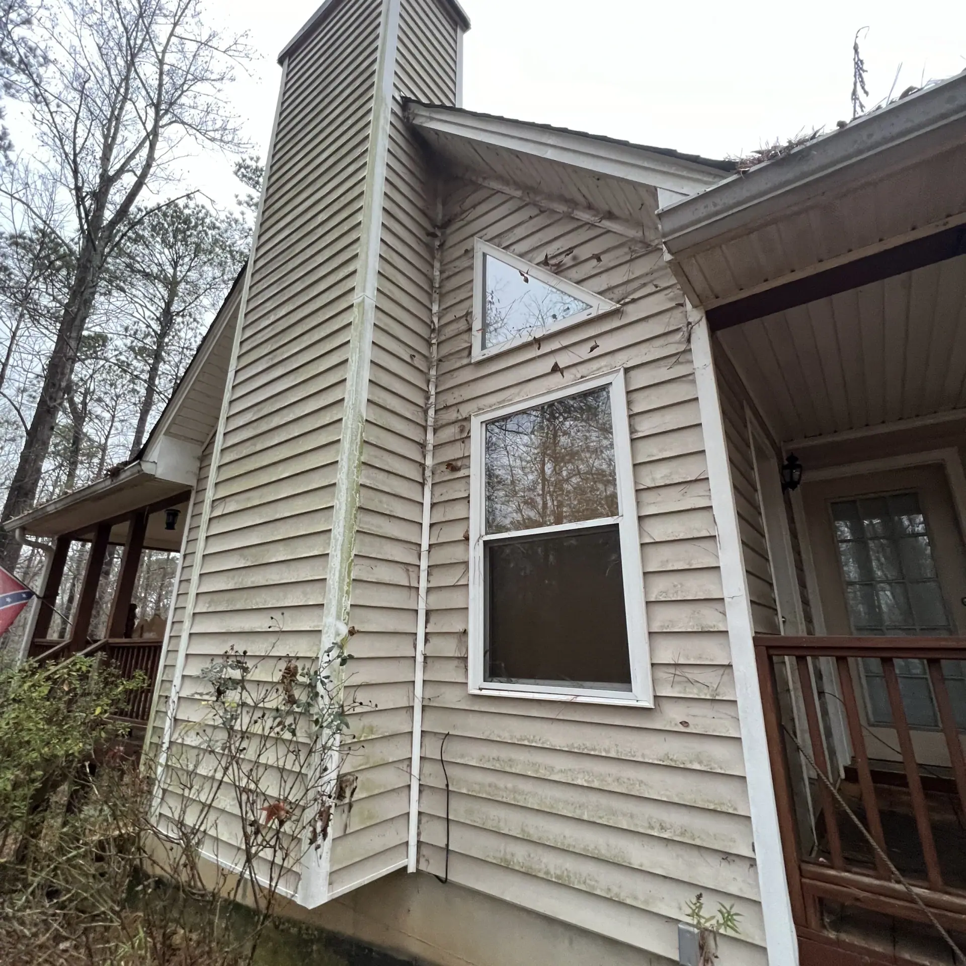 Before: Pressure Washing A Home